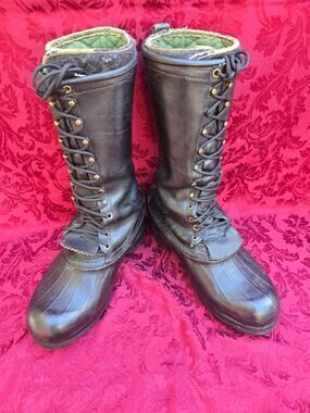 Hoffman Boots Mens 6 Thinsulate Felt Lined Pac Winter Work Hunting Boot Claws